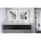 Castello Usa Nile 84-inch Black Vanity Set with White Top and Black Handles CB-MC-84BLK-BL-2053-WH - alternate 3